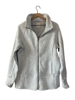 Women's XL Thread & Supply Heather Gray Active Full Zip Mock Neck Jacket